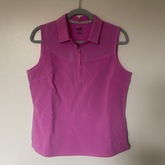 PUMA Women's Sleeveless Polo Golf Shirt Size M - Picture 8 of 10